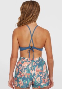 Swimming shorts in blue painted tropics for Women's Summer wear