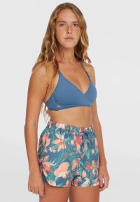Swimming shorts in blue painted tropics for Women's Summer wear